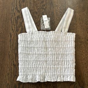 J.Crew Smocked Tube Tank Top in Stripe size XXS